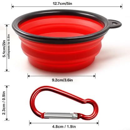 "🐾 Portable Folding Silicone Dog Bowl 🦴 | Travel-Friendly Pet Feeder for Small & Medium Dogs | 🐕 Pet Accessories"