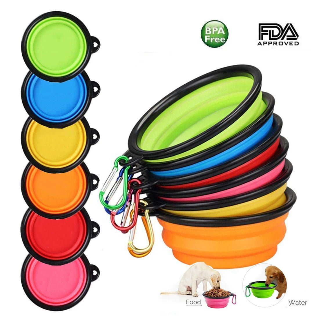 "🐾 Portable Folding Silicone Dog Bowl 🦴 | Travel-Friendly Pet Feeder for Small & Medium Dogs | 🐕 Pet Accessories"