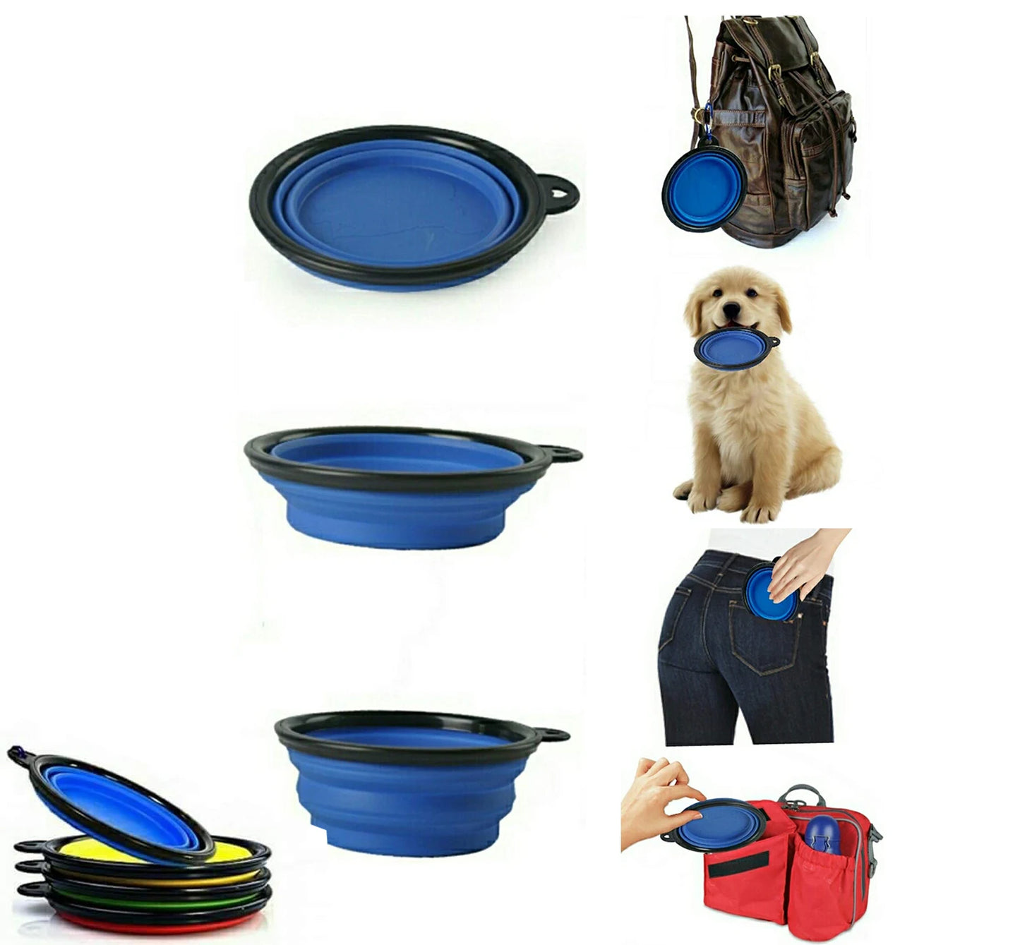 "🐾 Portable Folding Silicone Dog Bowl 🦴 | Travel-Friendly Pet Feeder for Small & Medium Dogs | 🐕 Pet Accessories"