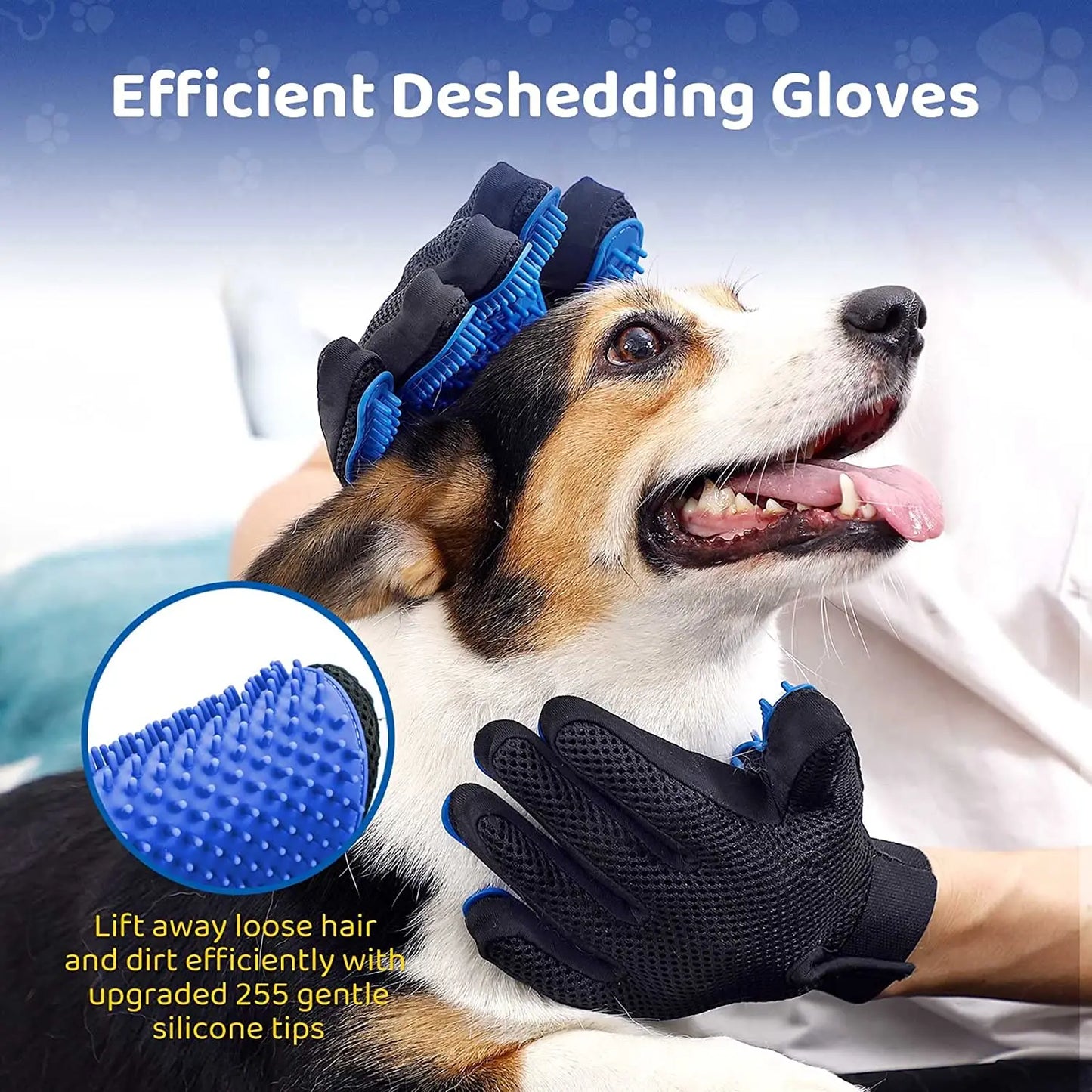 Cat & Dog Grooming Glove Brush 🐾✨ | Pet Hair Remover, Massage & Cleaning Glove for Cats & Dogs