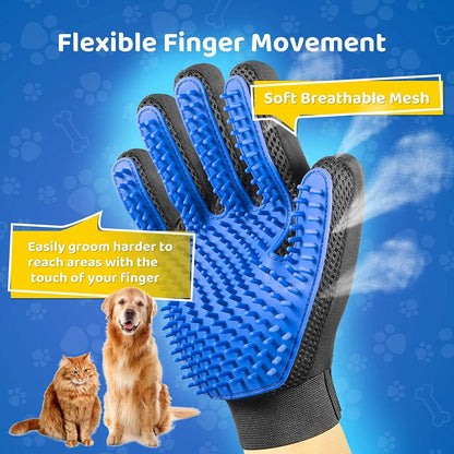 Cat & Dog Grooming Glove Brush 🐾✨ | Pet Hair Remover, Massage & Cleaning Glove for Cats & Dogs