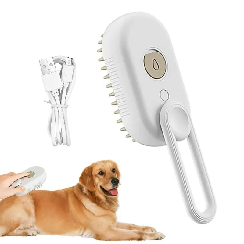 3-in-1 Cat & Dog Steam Brush - Electric Spray Grooming Comb for Hair Removal, Massage & Grooming 🐾✨